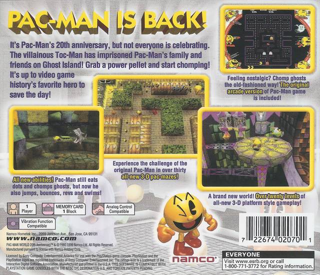 Pac-Man World (Greatest Hits) - (PS1) PlayStation 1 [Pre-Owned] Video Games Namco   
