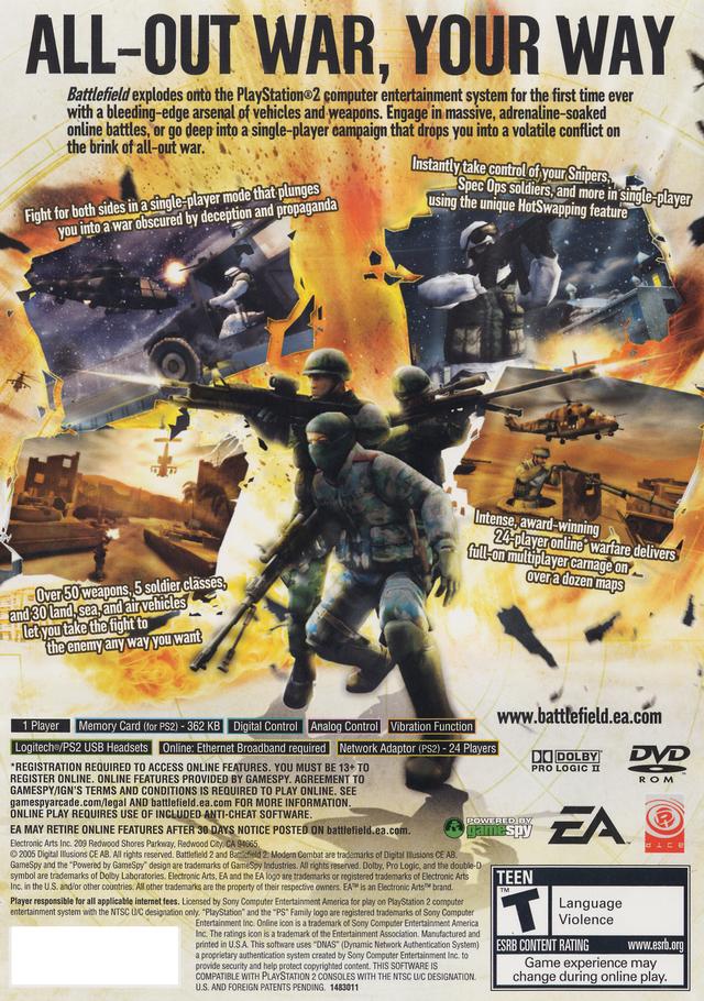 Battlefield 2: Modern Combat - (PS2) PlayStation 2 [Pre-Owned] Video Games EA Games   