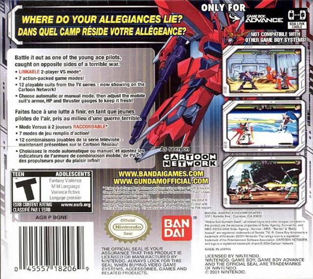 Mobile Suit Gundam Seed: Battle Assault - (GBA) Game Boy Advance [Pre-Owned] Video Games Bandai   