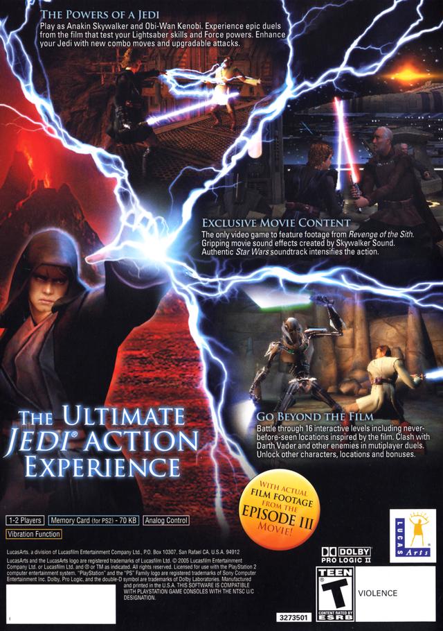 Star Wars Episode III: Revenge of the Sith - (PS2) PlayStation 2 [Pre-Owned] Video Games LucasArts   