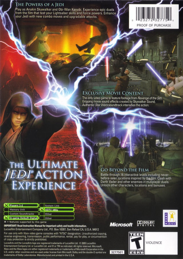 Star Wars Episode III: Revenge of the Sith - (XB) Xbox [Pre-Owned