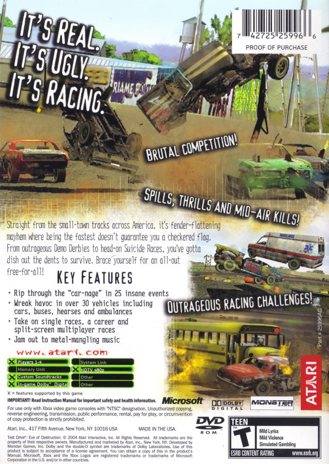 Test Drive: Eve of Destruction - Xbox Video Games Atari SA   