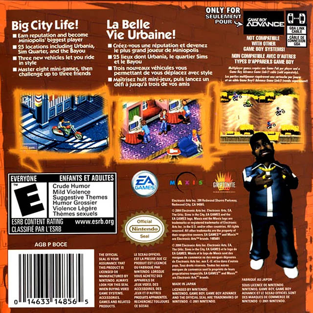 The Urbz: Sims in the City - (GBA) Game Boy Advance Video Games EA Games   