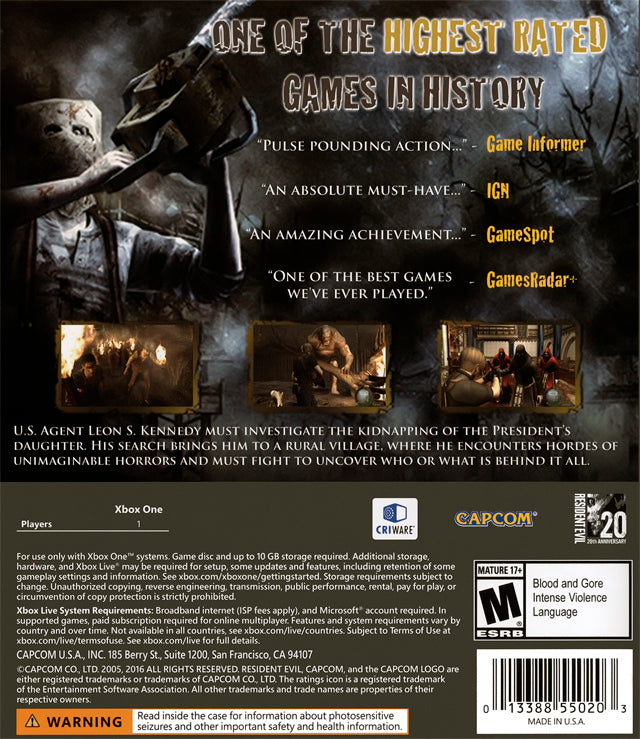 Resident Evil 4 HD - (XB1) Xbox One [Pre-Owned] Video Games Capcom   