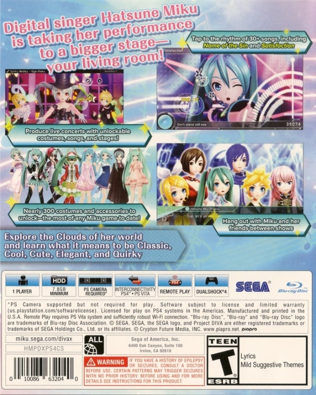 Hatsune Miku: Project Diva X - (PS4) PlayStation 4 [Pre-Owned] Video Games Sega   