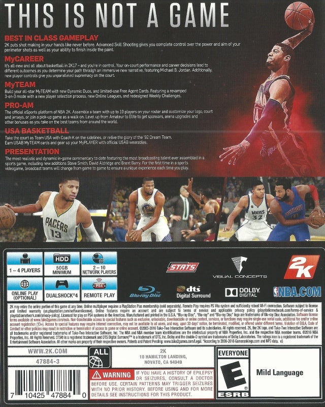 NBA 2K17 - (PS4) PlayStation 4 [Pre-Owned] Video Games 2K Games   