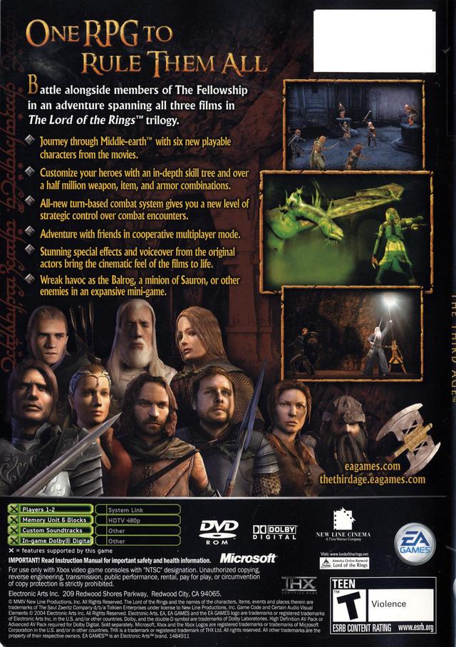 The Lord of the Rings: The Third Age - (XB) Xbox [Pre-Owned] Video Games EA Games   