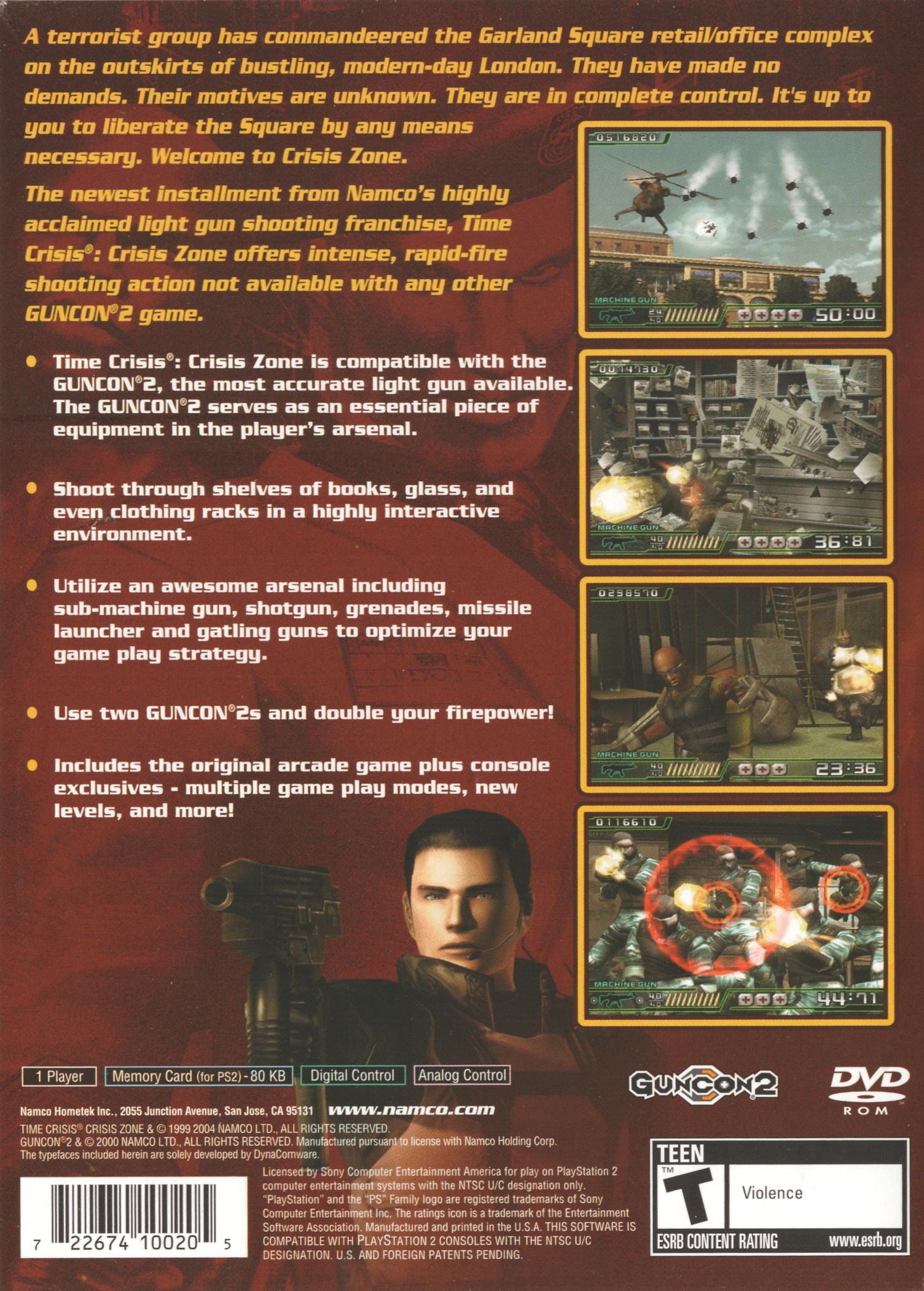 Time Crisis: Crisis Zone - (PS2) PlayStation 2 [Pre-Owned] Video Games Namco   