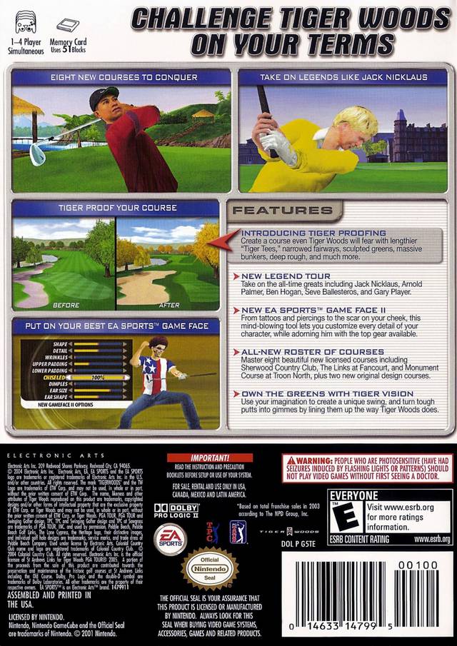 Tiger Woods PGA Tour 2005 - (GC) GameCube Video Games EA Sports   