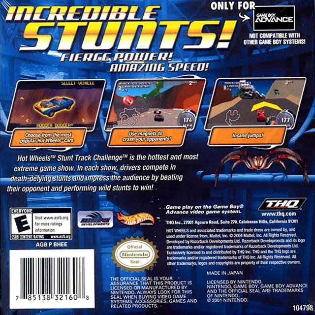 Hot Wheels: Stunt Track Challenge - (GBA) Game Boy Advance [Pre-Owned] Video Games THQ   