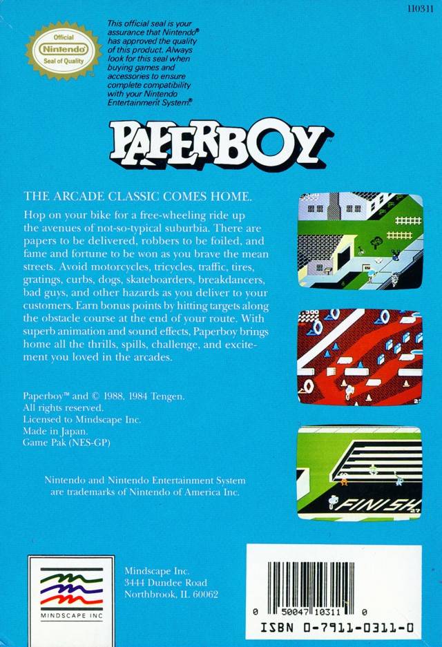 Paperboy - (NES) Nintendo Entertainment System [Pre-Owned] Video Games Mindscape   
