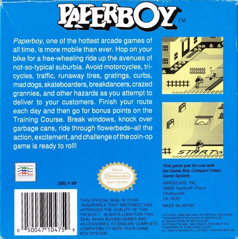 Paperboy - (GB) Game Boy [Pre-Owned] | J&L Game
