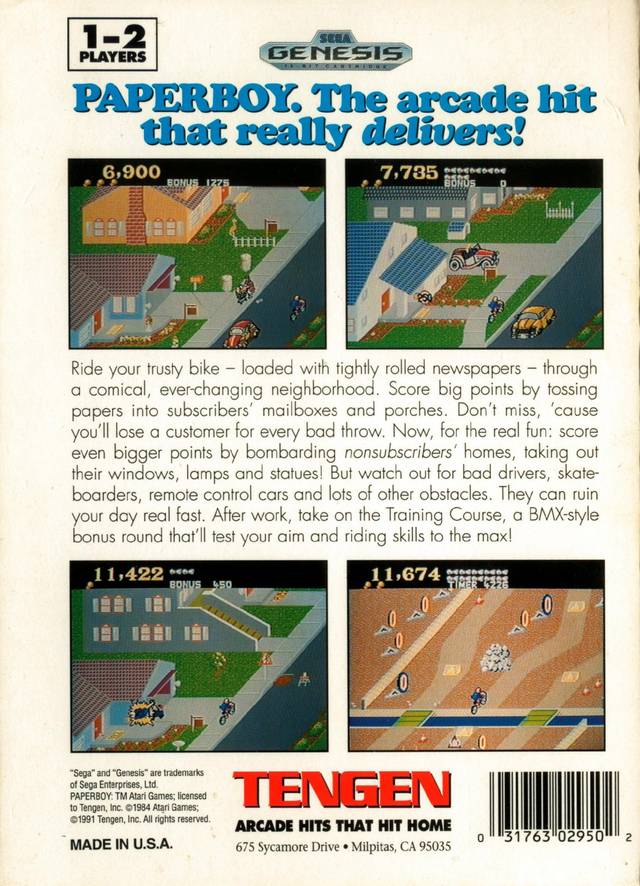 Paperboy - (SG) SEGA Genesis [Pre-Owned] | J&L Game
