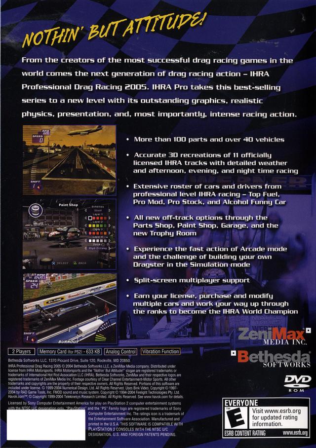 IHRA Professional Drag Racing 2005 - (PS2) PlayStation 2 [Pre-Owned] Video Games Bethesda Softworks   
