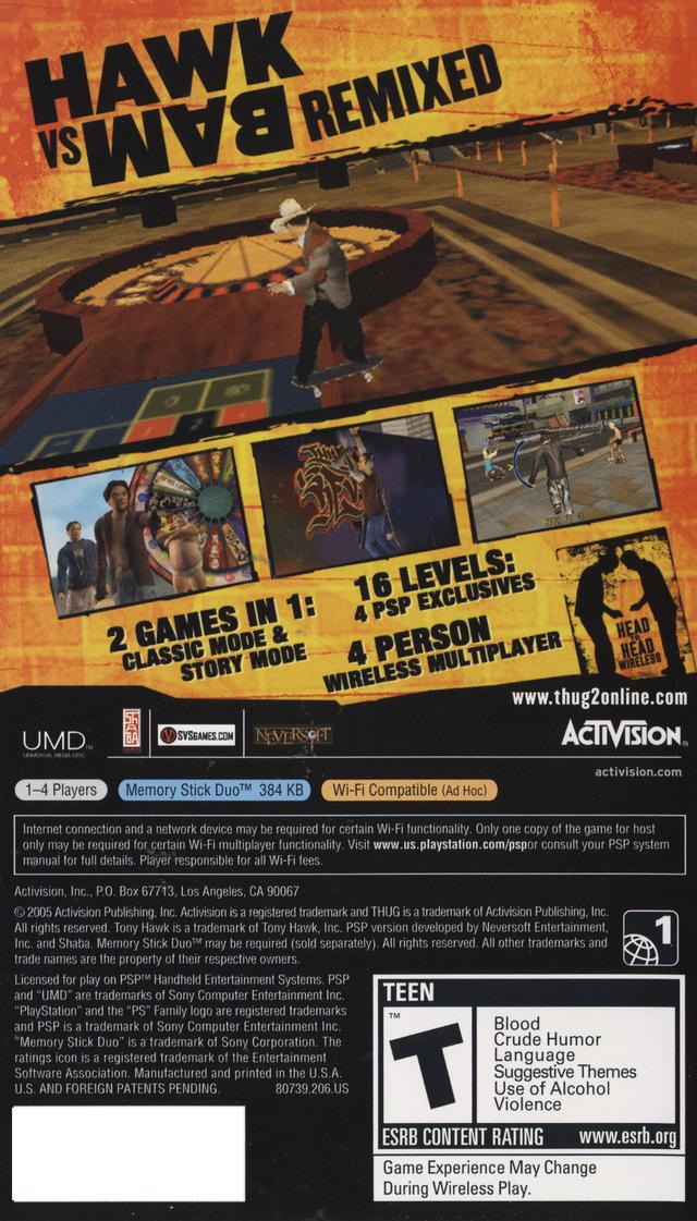 Tony Hawk's Underground 2 Remix - Sony PSP  [Pre-Owned] Video Games Activision   