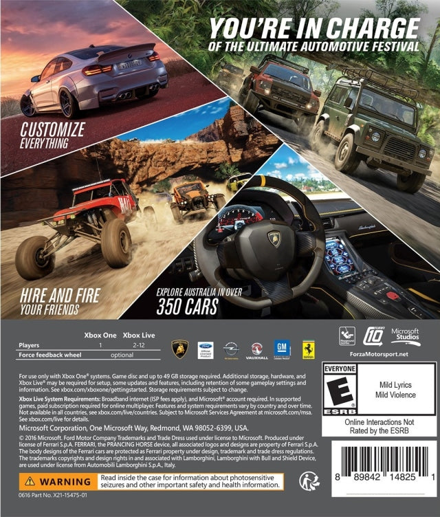Forza Horizon 3 - (XB1) Xbox One [Pre-Owned] Video Games Microsoft Game Studios   
