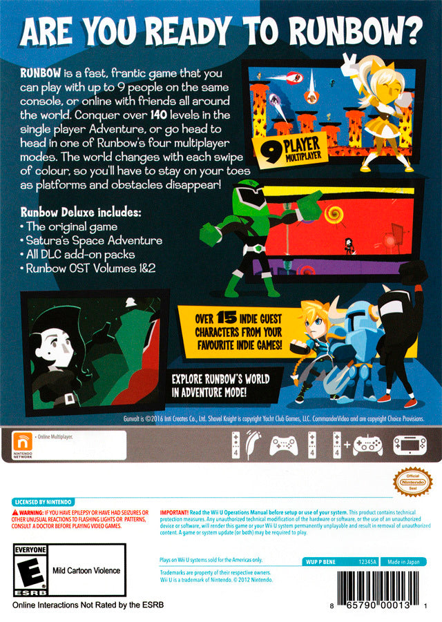 Runbow ( Deluxe Edition ) - Nintendo Wii U Video Games Nighthawk Interactive   
