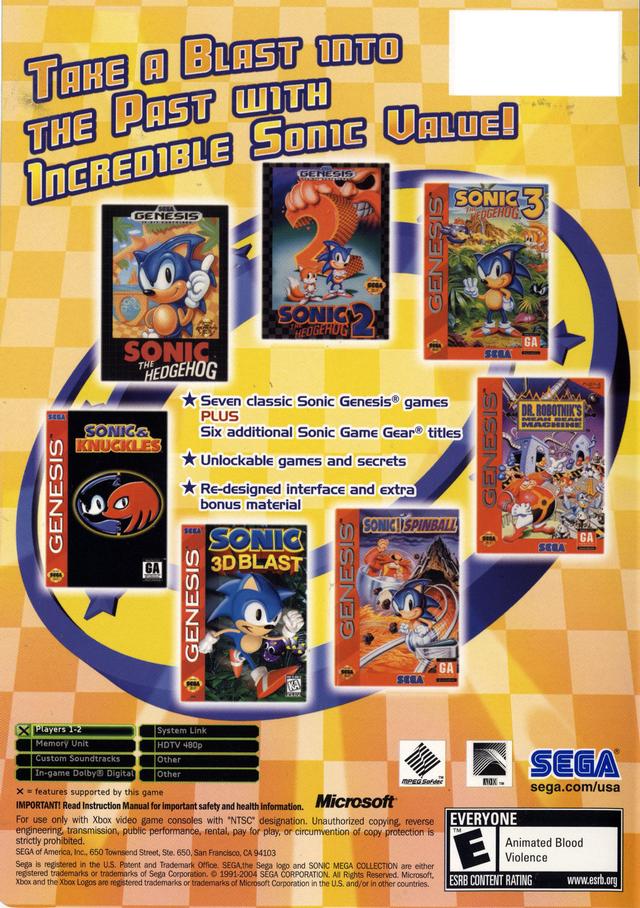 Sonic Mega Collection Plus - Xbox Video Games Sega   