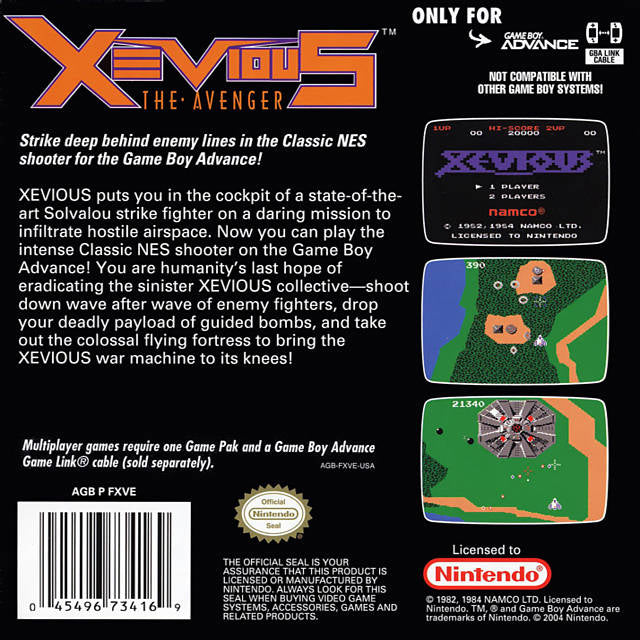 Classic NES Series: Xevious - (GBA) Game Boy Advance Video Games Nintendo   