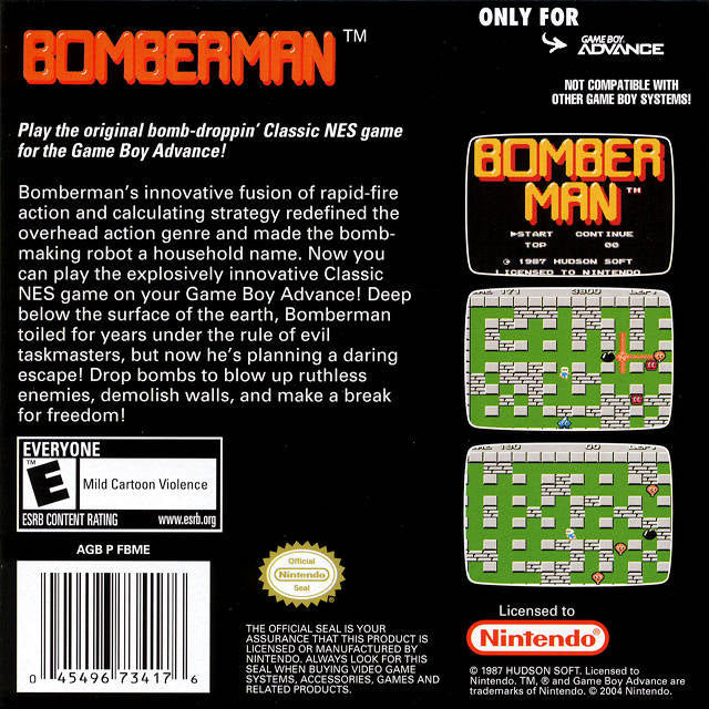 Classic NES Series: Bomberman - (GBA) Game Boy Advance [Pre-Owned] Video Games Nintendo   