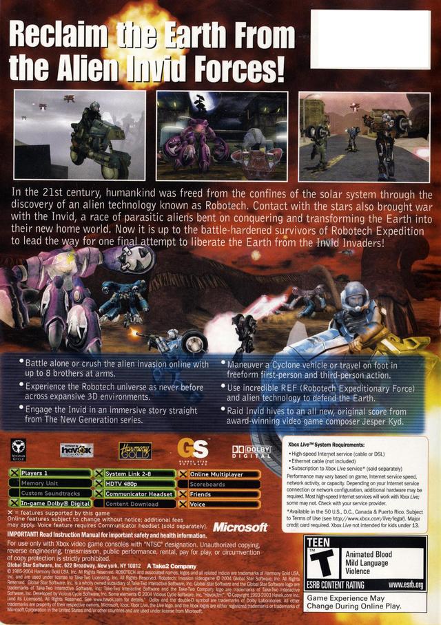 Robotech: Invasion - Xbox Video Games Global Star Software   