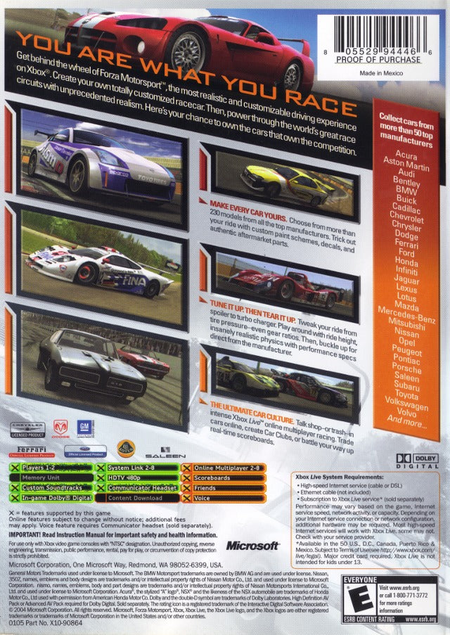 Forza Motorsport - (XB) XBox [Pre-Owned] Video Games Microsoft Game Studios   