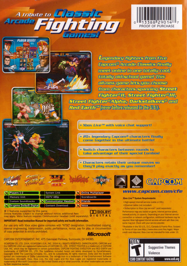 Capcom Fighting Evolution - (XB) Xbox [Pre-Owned] Video Games Capcom   