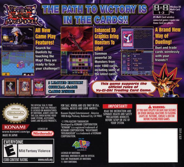 Yu-Gi-Oh Duel Monsters Nightmare Troubadour - (NDS) Nintendo DS [Pre-Owned] Video Games Konami   