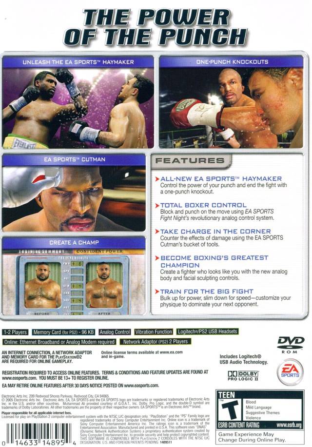 Fight Night Round 2 - (PS2) PlayStation 2 [Pre-Owned] Video Games EA Sports   