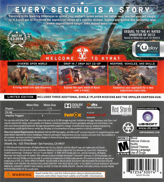 Far Cry 4 (Limited Edition) - (XB1) Xbox One [Pre-Owned] Video Games Ubisoft   