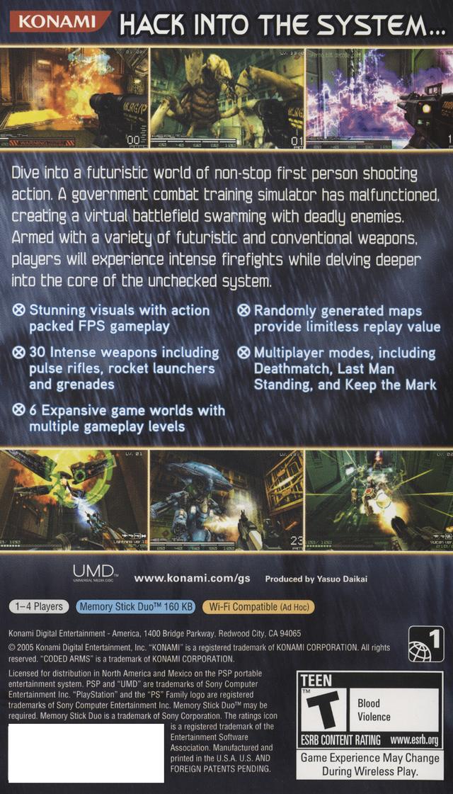 Coded Arms - Sony PSP [Pre-Owned] Video Games Konami   