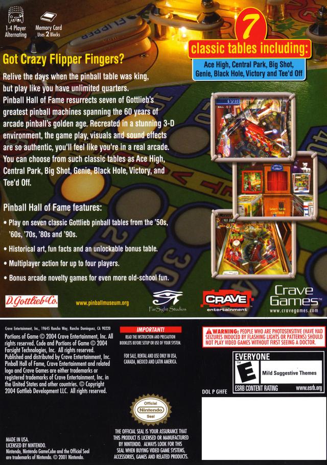 Pinball Hall of Fame: The Gottlieb Collection - (GC) GameCube [Pre-Owned] Video Games Crave   