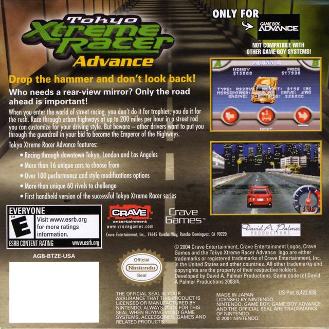 Tokyo Xtreme Racer Advance - (GBA) Game Boy Advance [Pre-Owned] Video Games Crave   