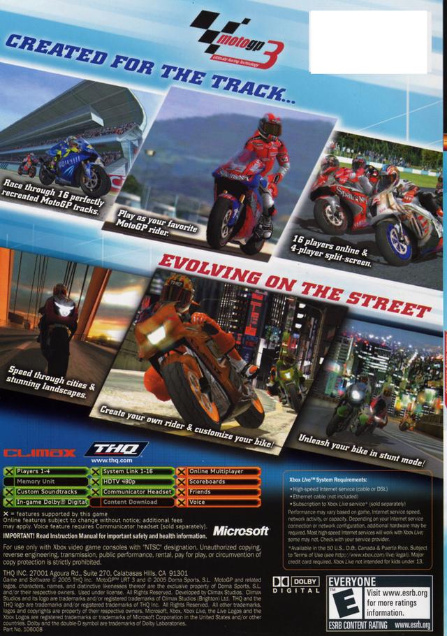MotoGP 3: Ultimate Racing Technology - (XB) Xbox [Pre-Owned] Video Games THQ   