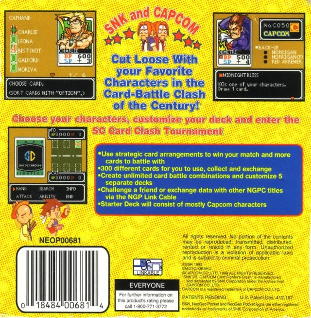 SNK vs. Capcom: Card Fighter's Clash - Capcom Version - SNK NeoGeo Pocket Color  [Pre-Owned] Video Games SNK   