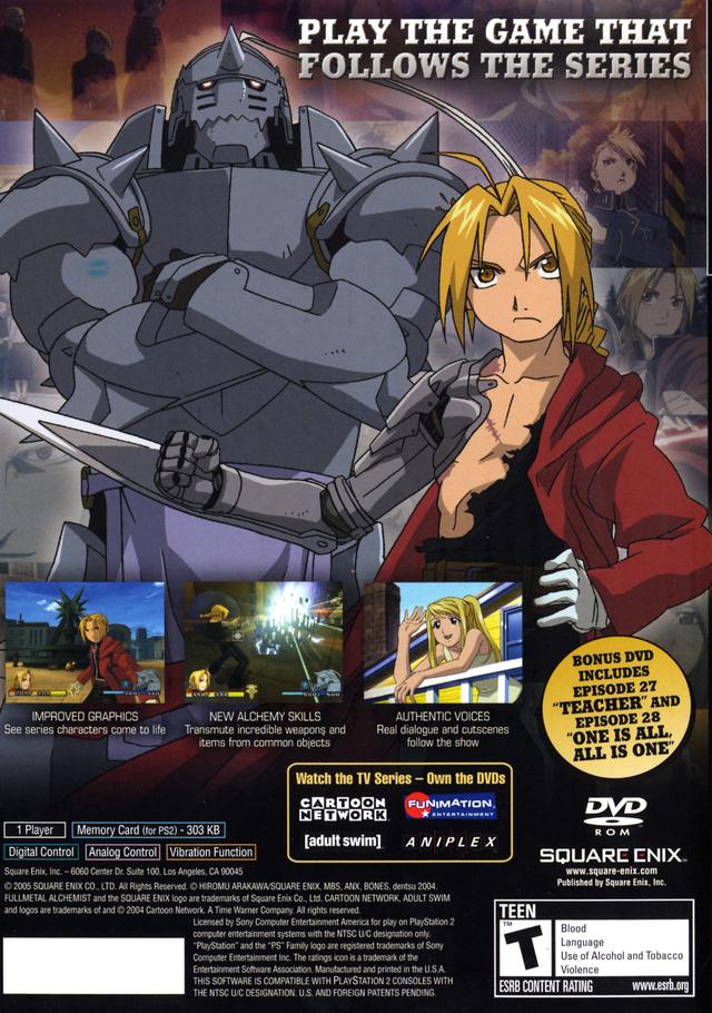 Fullmetal Alchemist 2: Curse of the Crimson Elixir - (PS2) PlayStation 2 [Pre-Owned] Video Games Square Enix   