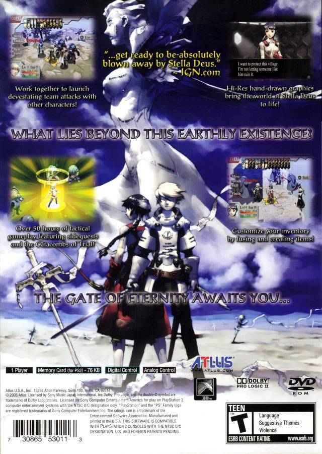 Stella Deus: The Gate of Eternity - (PS2) PlayStation 2 Video Games Atlus   