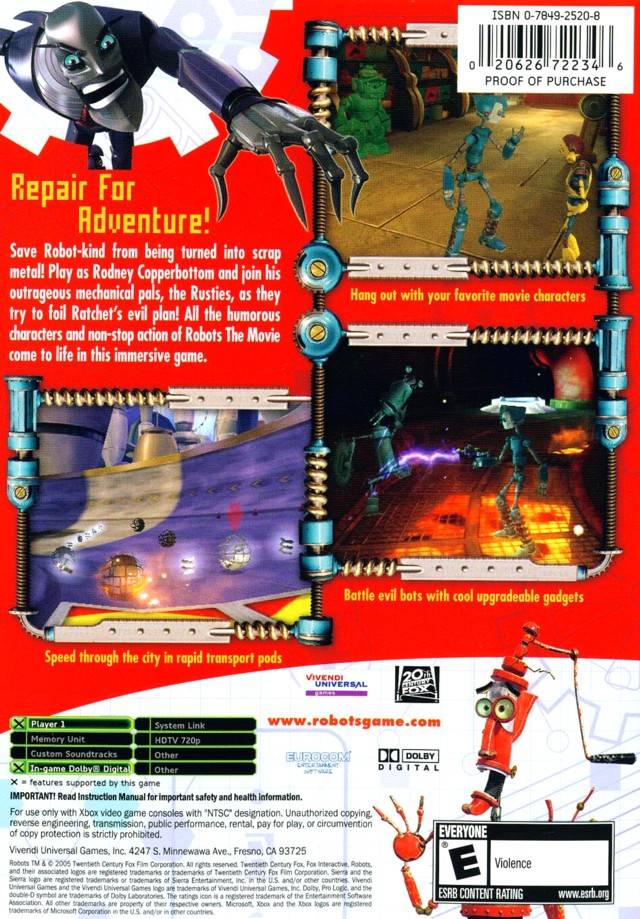 Robots - Xbox Video Games VU Games   