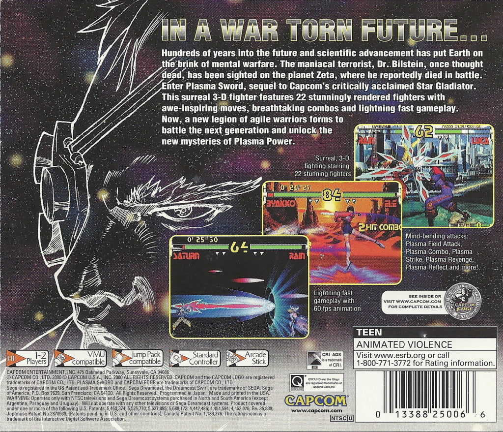 Plasma Sword: Nightmare of Bilstein - (DC) SEGA Dreamcast [Pre-Owned] Video Games Capcom   