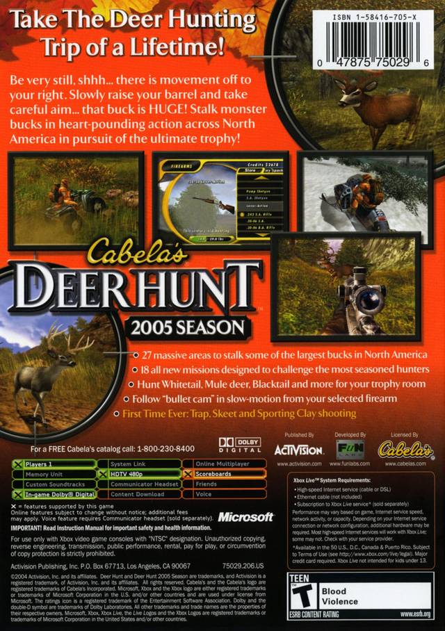 Cabela's Deer Hunt 2005 Season - (XB) Xbox [Pre-Owned] | J&L