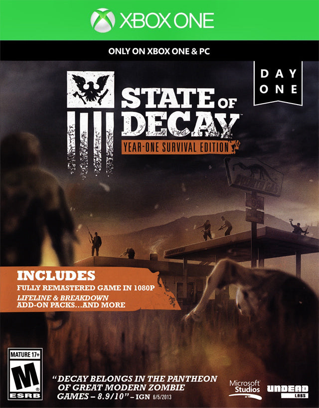 State of Decay: Year One Survival Edition - (XB1) Xbox One [Pre-Owned] Video Games Microsoft Game Studios   