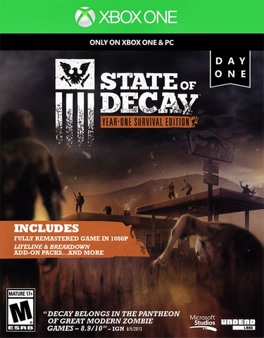 State of Decay: Year One Survival Edition - (XB1) Xbox One [Pre-Owned] Video Games Microsoft Game Studios   