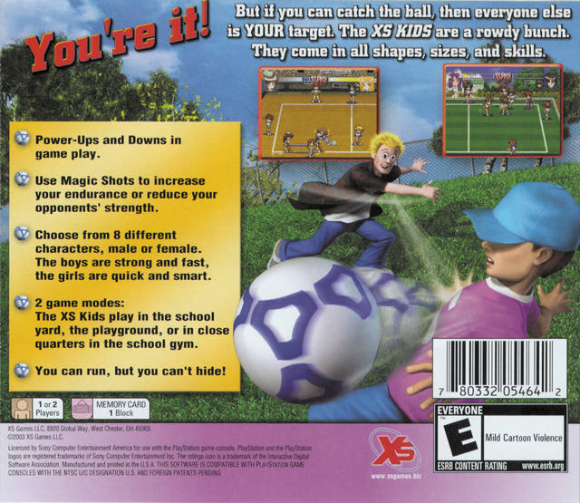 XS Junior League Dodgeball - (PS1) PlayStation 1 Video Games XS Games   