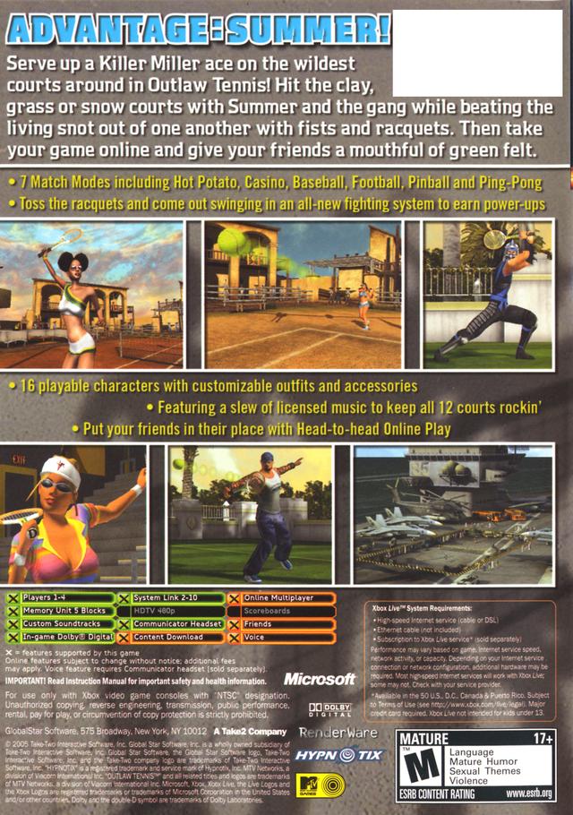 Outlaw Tennis - (XB) Xbox [Pre-Owned] Video Games Global Star Software   