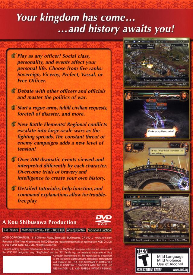 Romance of the Three Kingdoms X - (PS2) PlayStation 2 [Pre-Owned
