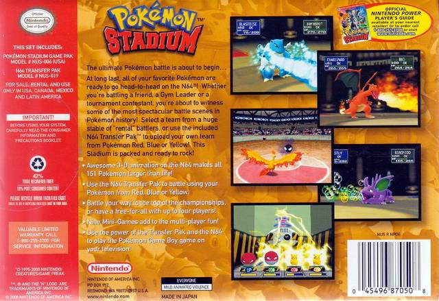 Pokemon Stadium - (N64) Nintendo 64 [Pre-Owned] Video Games Nintendo   