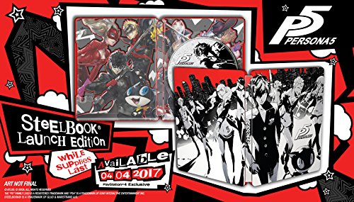 Persona 5 - SteelBook Edition - (PS4) PlayStation 4 [Pre-Owned] Video Games Atlus   