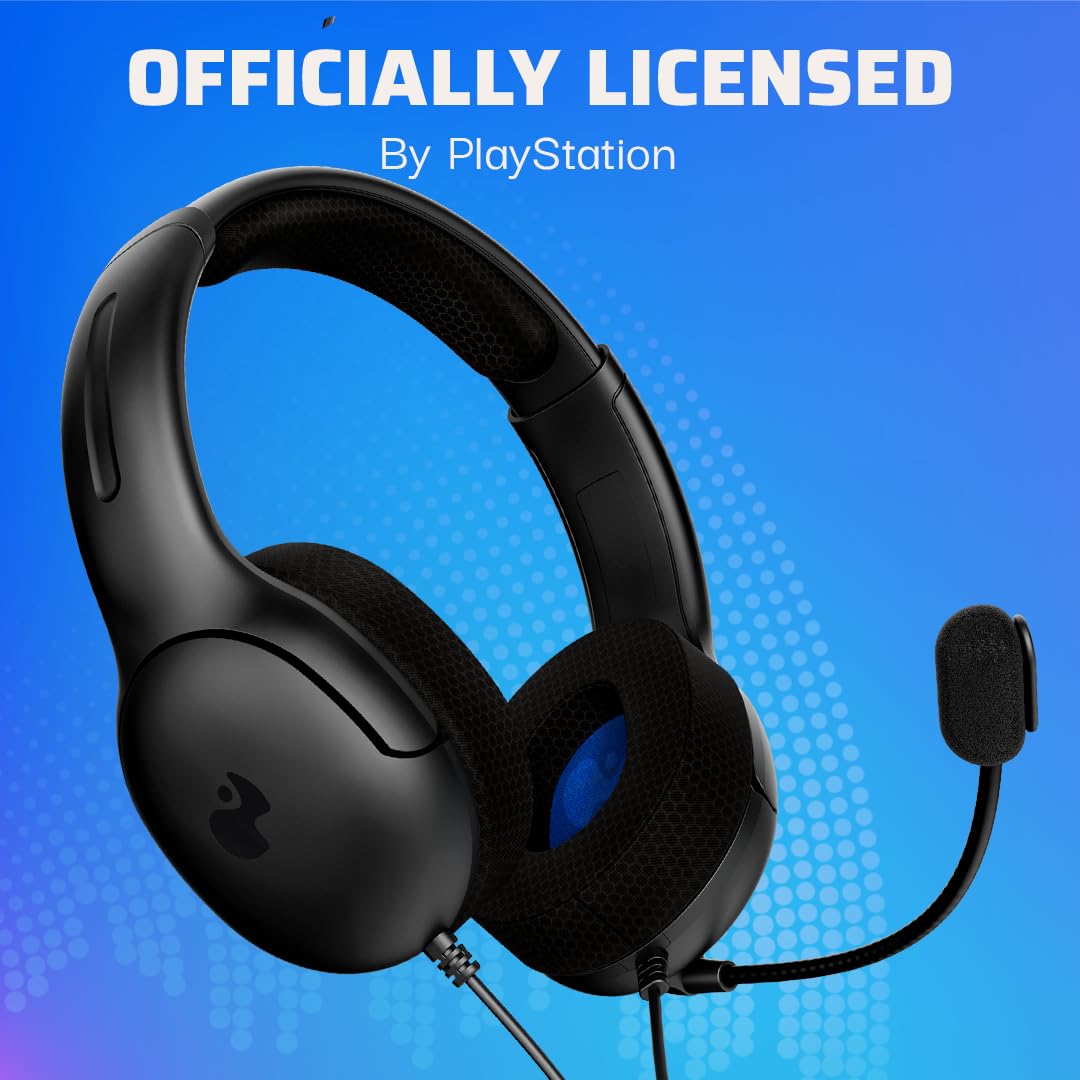 PDP AIRLITE Wired Stereo Gaming Headset (Black) - (PS5) Playstation 5 Video Games PDP   