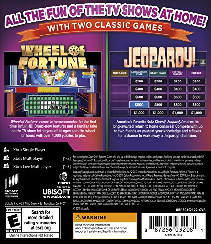 America's Greatest Game Shows: Wheel of Fortune & Jeopardy - (XB1) Xbox One Video Games Ubisoft   