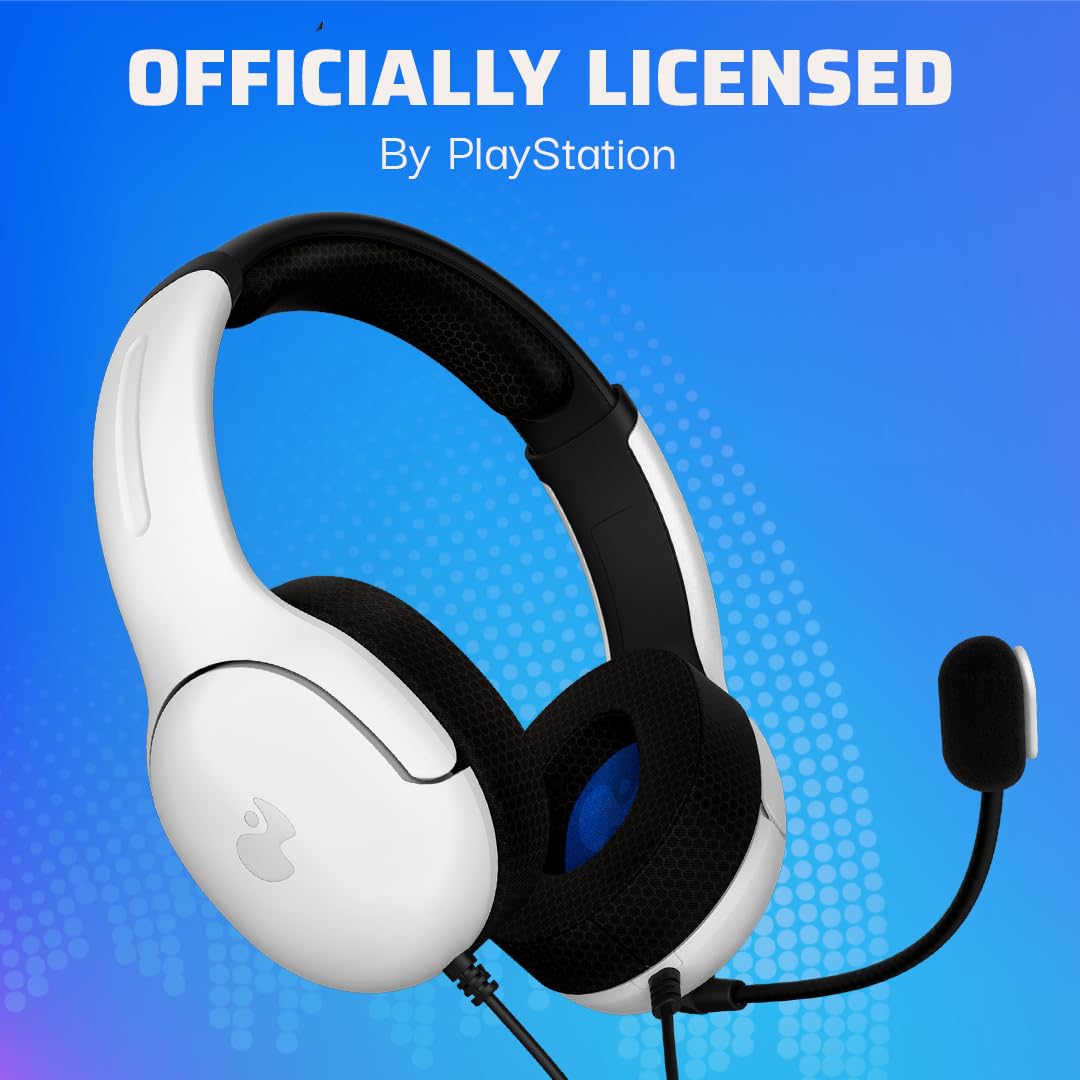 PDP AIRLITE Wired Stereo Gaming Headset (Frost White) - (PS5) Playstation 5 Video Games PDP   
